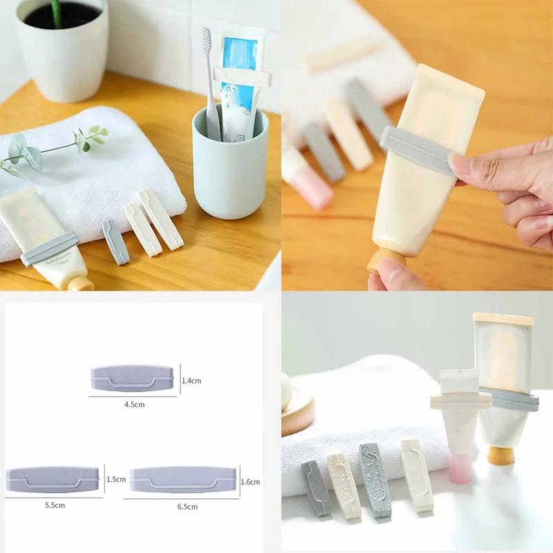3pcs Toothpaste Squeezer Clip Cosmetics Cleanser Extruder Clamps queeze