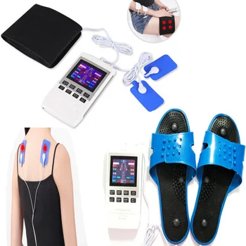 

New Electrical Muscle Stimulator Full Body Relax Slimming Massager massage pulse tens Acupuncture Therapy + therapy slipper