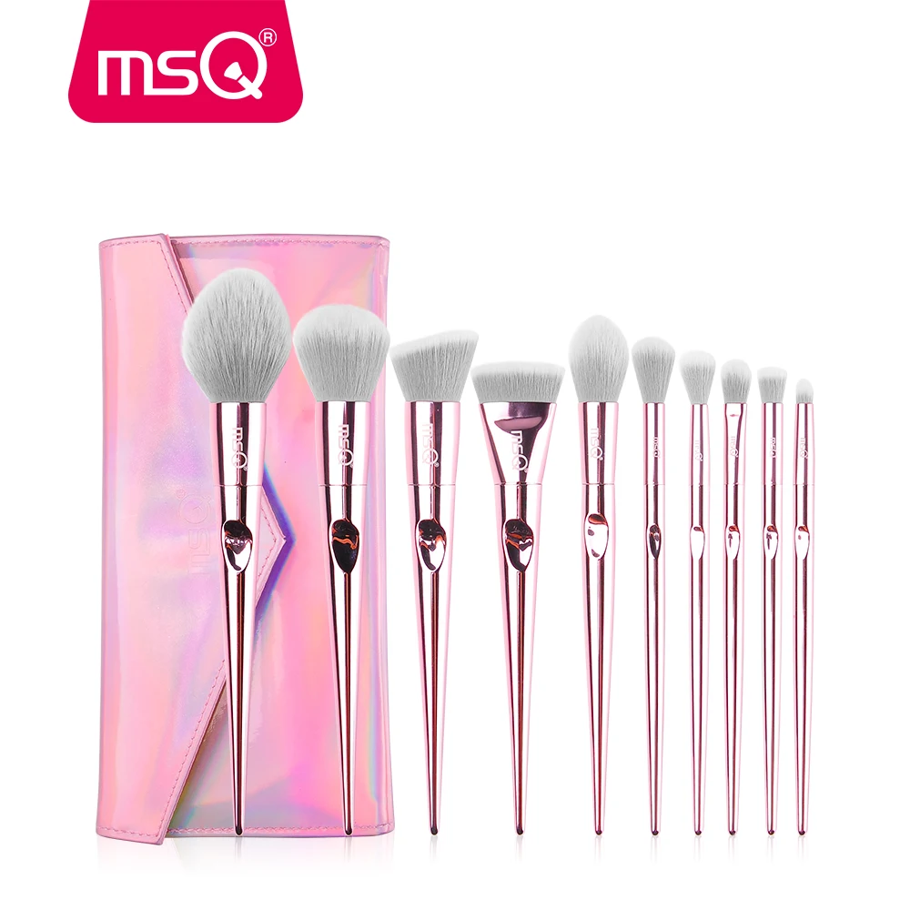 Beste MSQ 10 stks Make Up Kwasten Set Blusher Foundation Oogschaduw Make Up Kwasten Kit Professional pincel maquiagem Reizen Make Up Tool