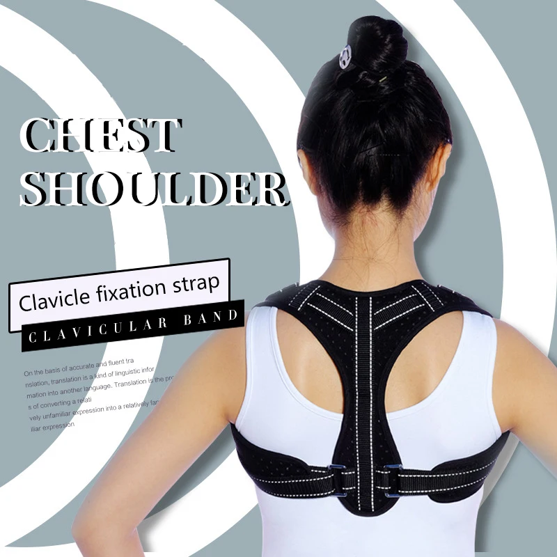 

FLYLITTE Spinal Back Support Humpback Correction Belt Black Posture Corrector Back Protection Correct Sitting Posture Safety