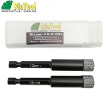 Special Offers 2pcs 12mm professional quality Vacuum brazed diamond core bits with qucik fitting shank, dry drilling bits Special Offers 2pcs 12mm professional quality Vacuum brazed diamond core bits with qucik fitting shank, dry drilling bits