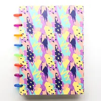 Yiwi 80 Sheets 160*220mm Watercolor A5 Discs Ring Bound Spiral Notebook Happy Planner Diary With Flower Blank Refill School 1