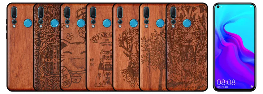 BOOGIC Original Wood Phone Case For Huawei Nova 4 Wood +TPU Cover For Huawei Nova 4 Ultra-Thin Wooden Coque Nova4 (1)