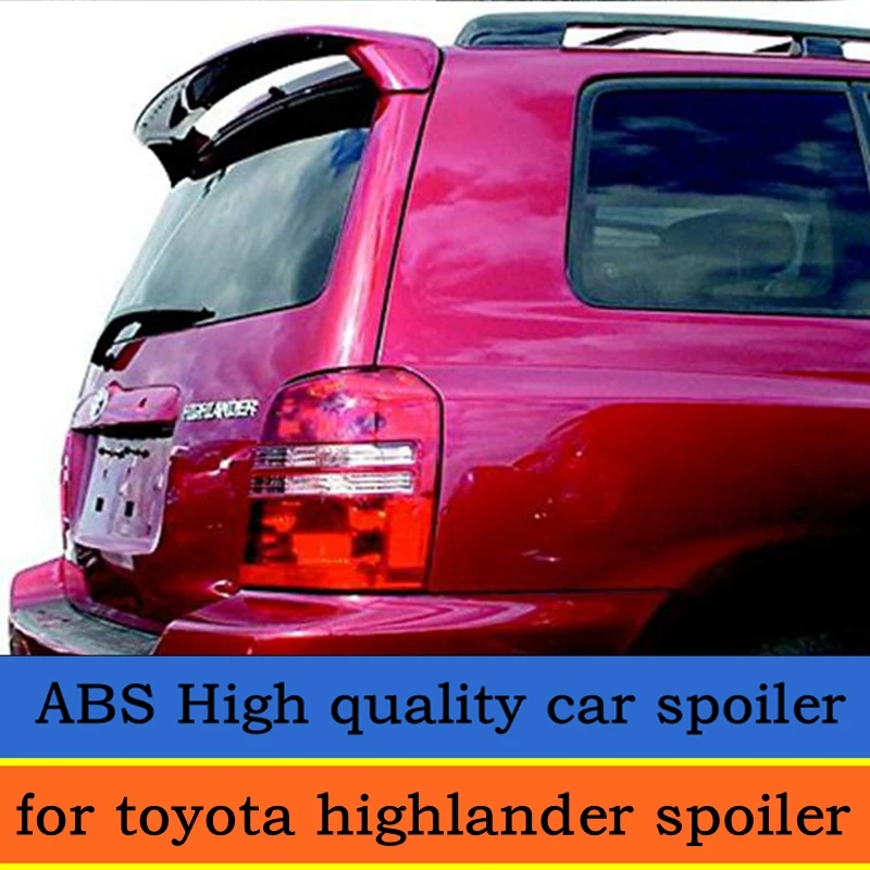 

For toyota highlander spoiler 1998-2002 highlander spoiler High Quality ABS Material unpainted Color for toyota highlander
