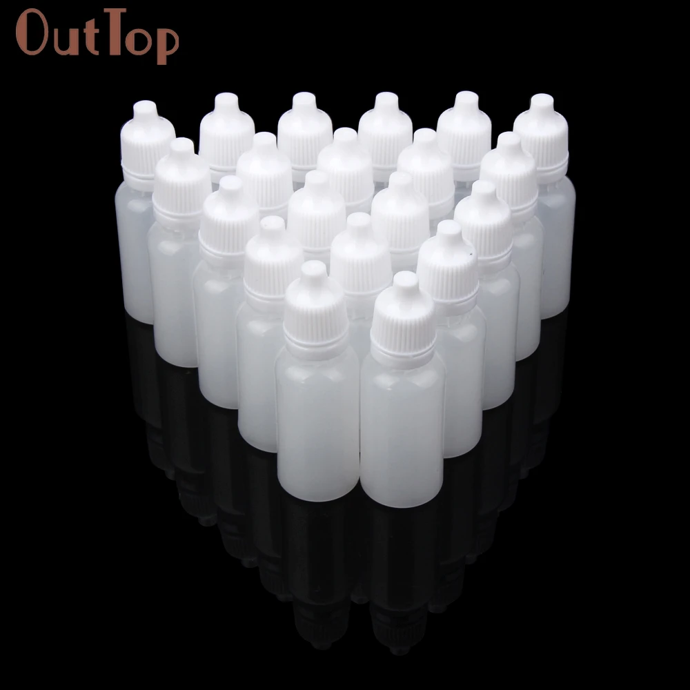 

OutTop 100PCS 5ml/10ml/15ml Empty Plastic Squeezable Dropper Bottles Eye Liquid Dropper Refillable Bottles 2017 Sep5