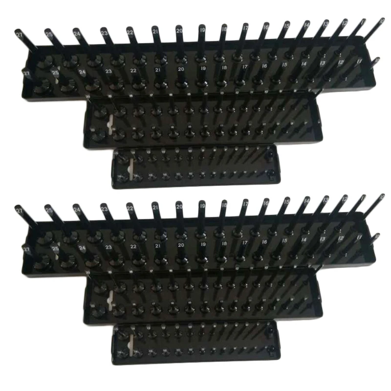 

Organizer Socket tray Workshop Holder Storage 1/4" 3/8" 1/2" Rail Tool Plastic Rack Garage 6pcs Durable High quality