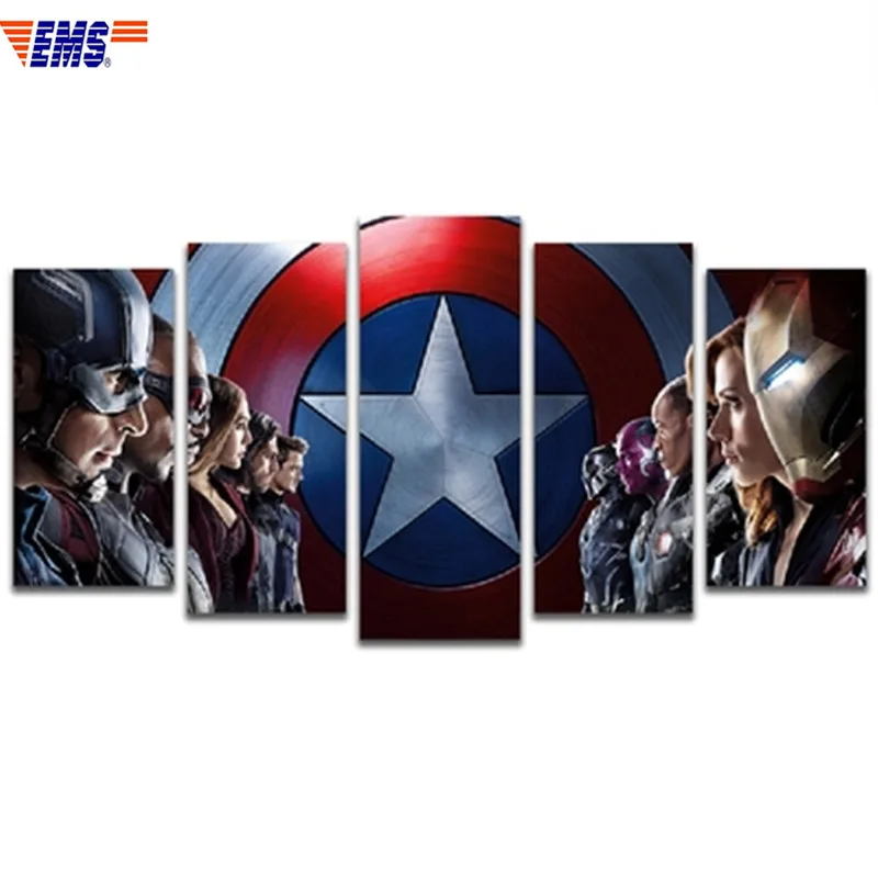

150X80CM Cartoon Avengers:Infinity War Combination Picture Wall Hangings European Style Coffee Shop Wall Art Decorations X935