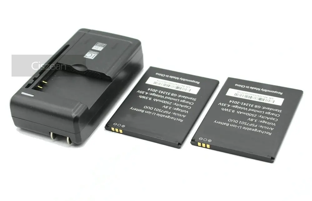 Ciszean 2pcs x PSP7501 DUO 2500mAh Smart Phone Replacement Battery