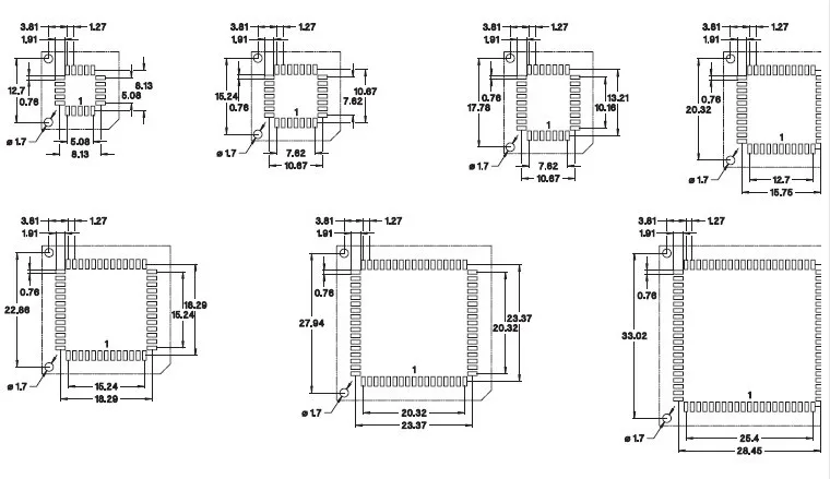 SMD IC Блок 28 P 32 P 44 P 52 P 68 P 84P PLCC44 PLCC28 PLCC32 PLCC52 PLCC68 PLCC84 коричневое сиденье 44 ядро чип SMD PLCC разъем 5 шт./лот