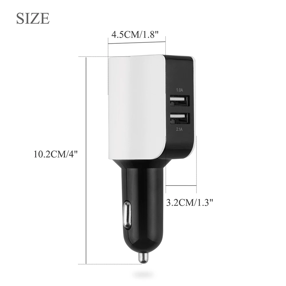Двойной Переходник USB для зарядки в машине 3.1A цифровой светодиодный ...