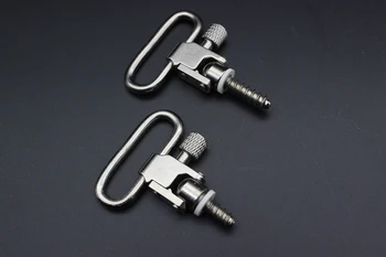 

TriRock 1.0 inch Quick Release Rifle/Gun Sling Mounting Kit Swivels Set with Studs/Screw Silver