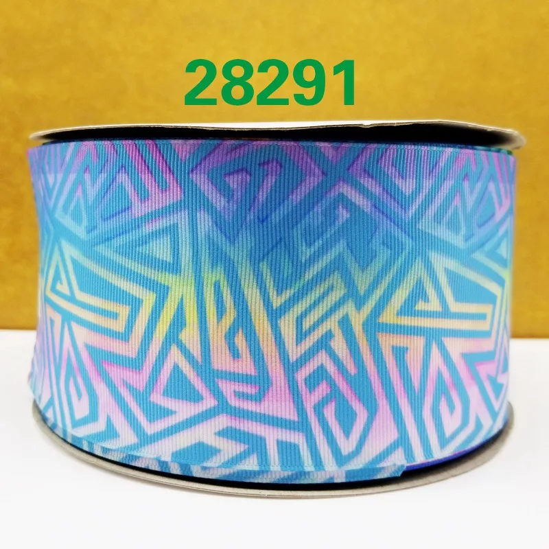 50 ярдов в Размер Омбре лента напечатанная grosgrain лента 28291 - Цвет: 28291