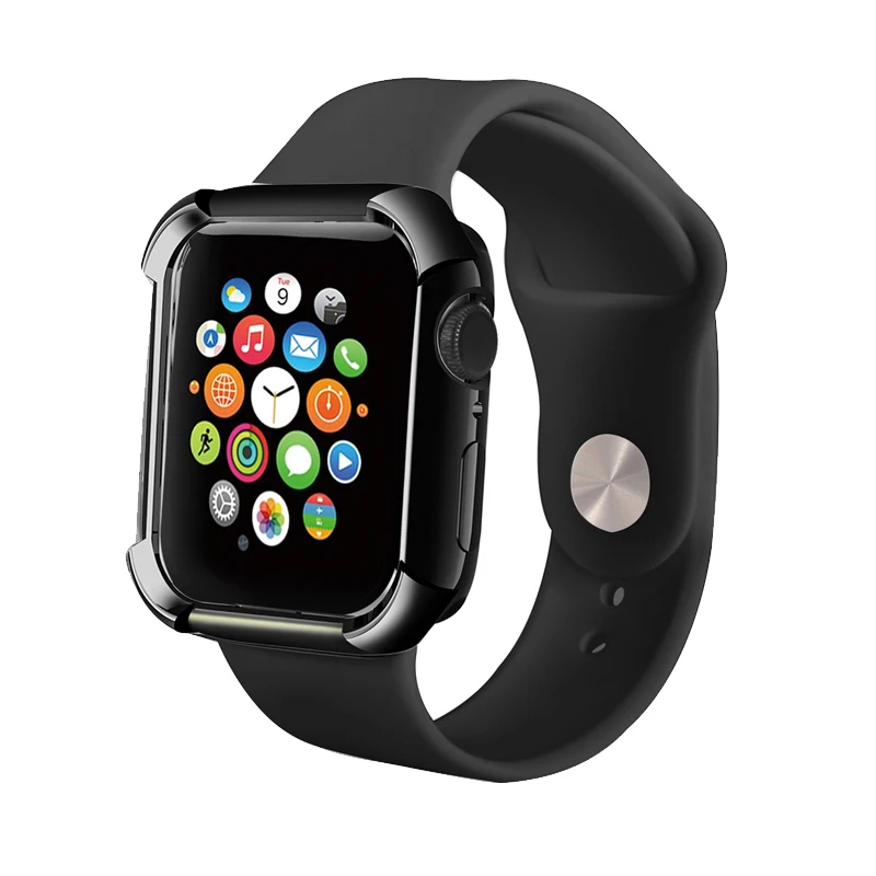 

for Apple Watch 4 Case 44MM 40MM Soft Clear TPU Anti-fall Screen Protector for Watch Cover iWatch 4 frame Accessories