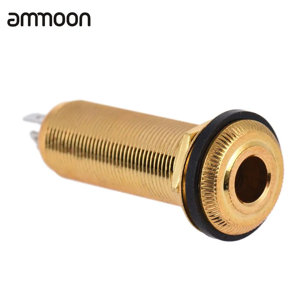 

6.35mm 1/4 Inch Guitar End Pin Jack Endpin Jack Socket Plug Mono Output Copper Material for Acoustic Electric Guitar
