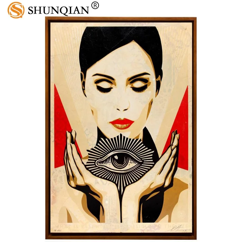 Новое прибытие shepard fairey плакат мультфильм Шелковый плакат традиционные картины для детей больше размер 27x40 см 30x45 см 40x60 см 50x75 см 60x90 см - Цвет: poster