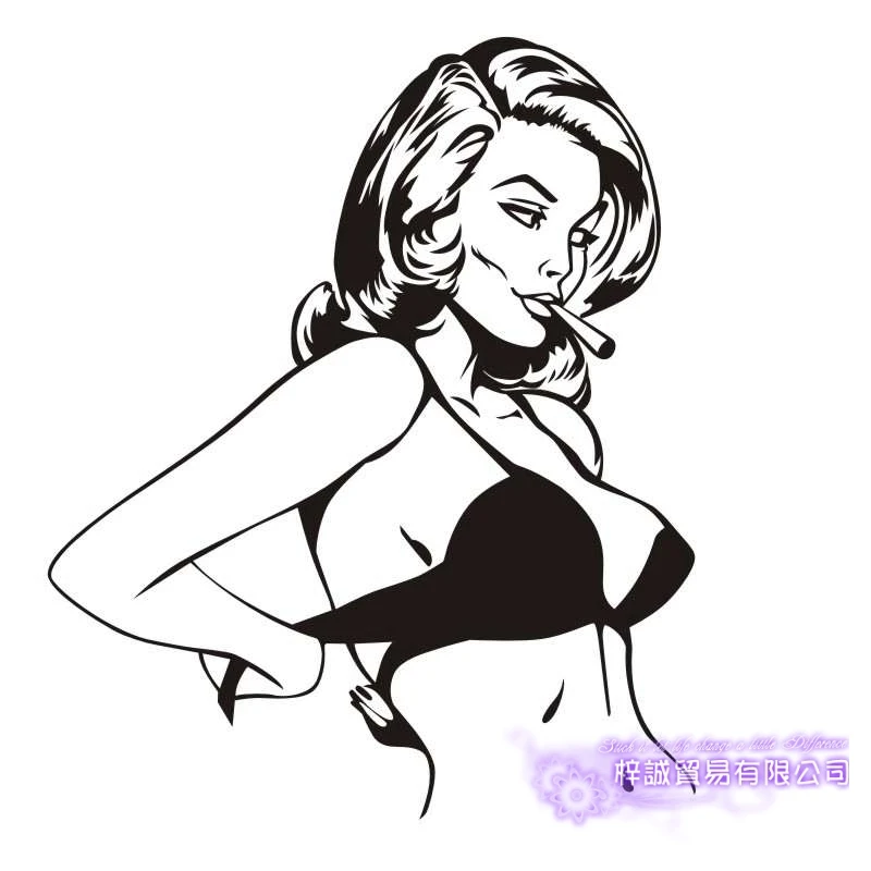 DCTAL Sexy Girl Decal Beauty Body Naked Sticker Wall Bathroom Woman Girl Wall KTV Pub Bar Shop Sticker