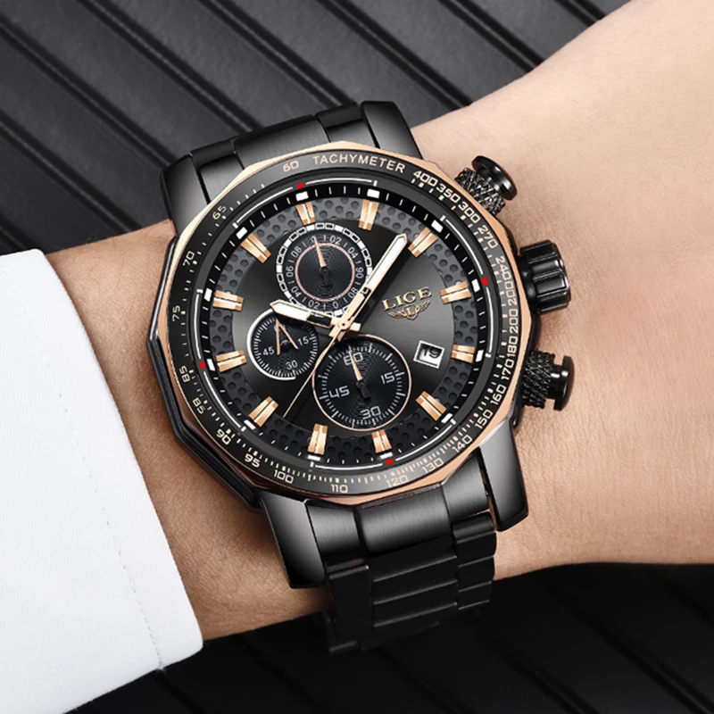 New 2019 LIGE Mens Watches Top Brand Luxury Sport Quartz All Steel Male Clock Military Waterproof Chronograph Relogio Masculino New 2019 LIGE Mens Watches Top Brand Luxury Sport Quartz All Steel Male Clock Military Waterproof Chronograph Relogio Masculino