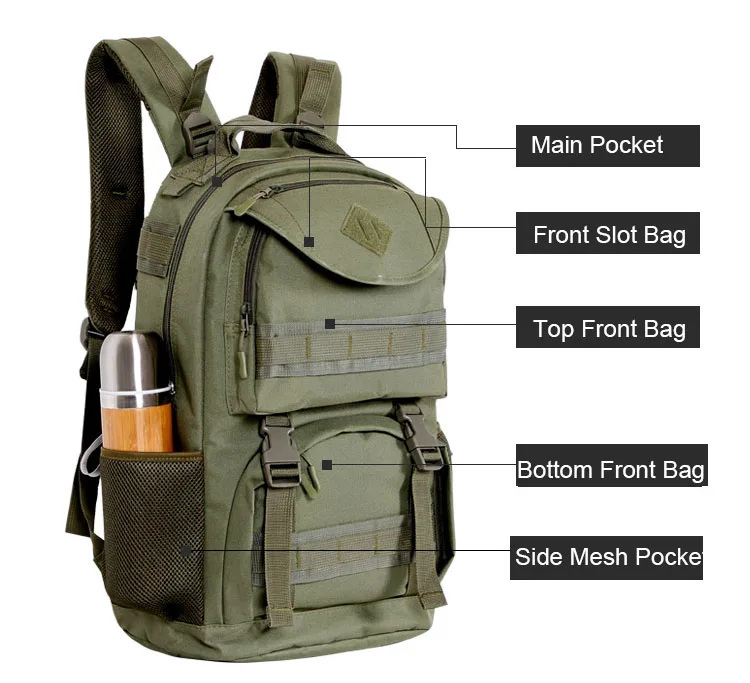 Mochila de Acampamento Caminhadas ao ar Bolsa do Exército Molle Tático Militar Mochilas Livre Bolsas Mochila Pacote Xa640wa 7 High Quality Esporte e Lazer