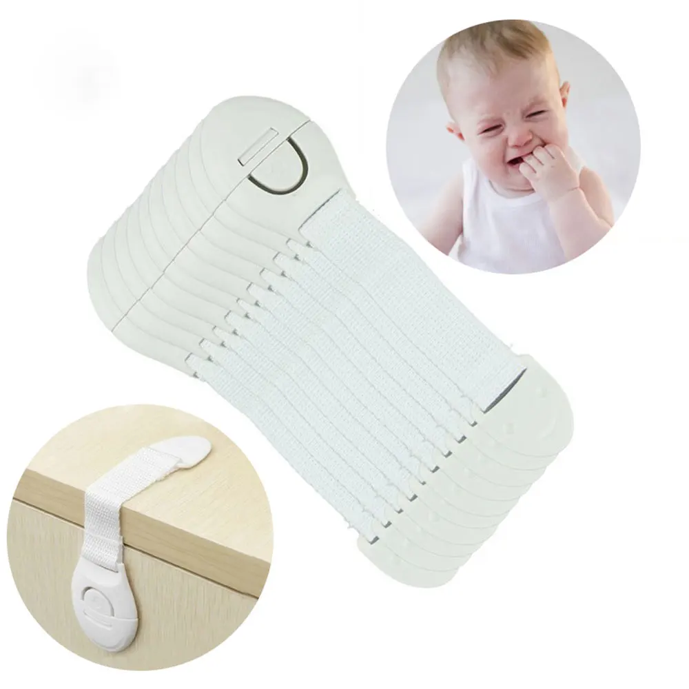 10Pcs Lot Children Protection Lock Children s Safety Locking Doors Cabinet Drawers font b Baby b