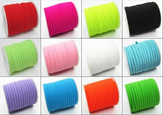 30 Colors Elastic lycra cord Stitched round lycra cord Lycra strip