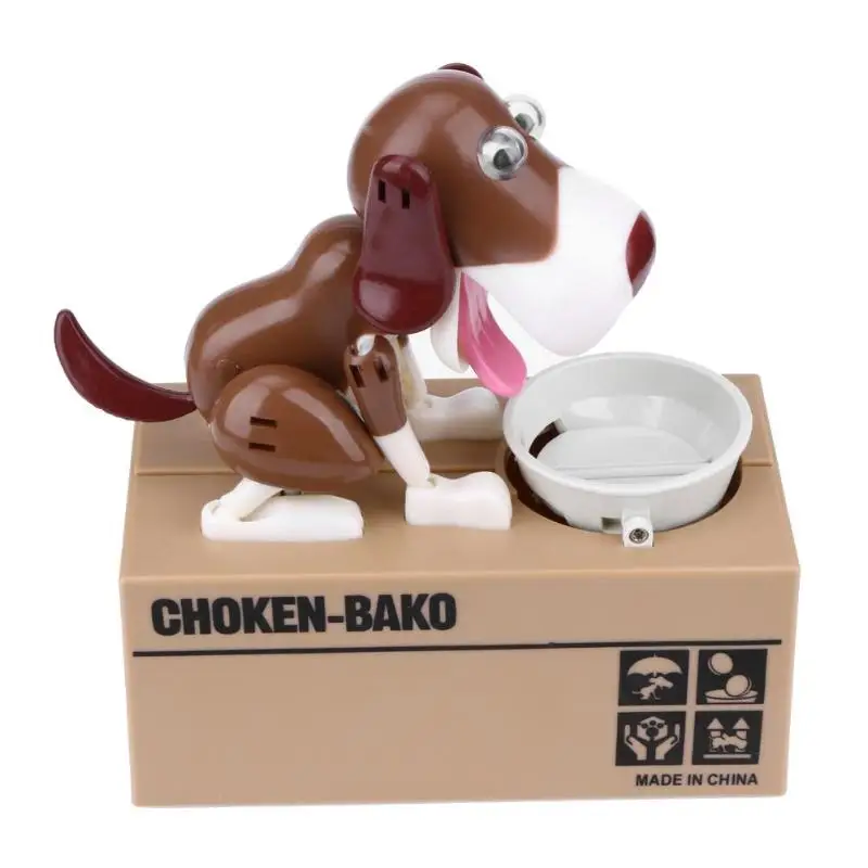 Cartoon Robotic Dog Money Bank Automatic Stole Coin Piggy Bank Banco Money Box Money Saving Banks Kids Gift Christmas - Цвет: 03