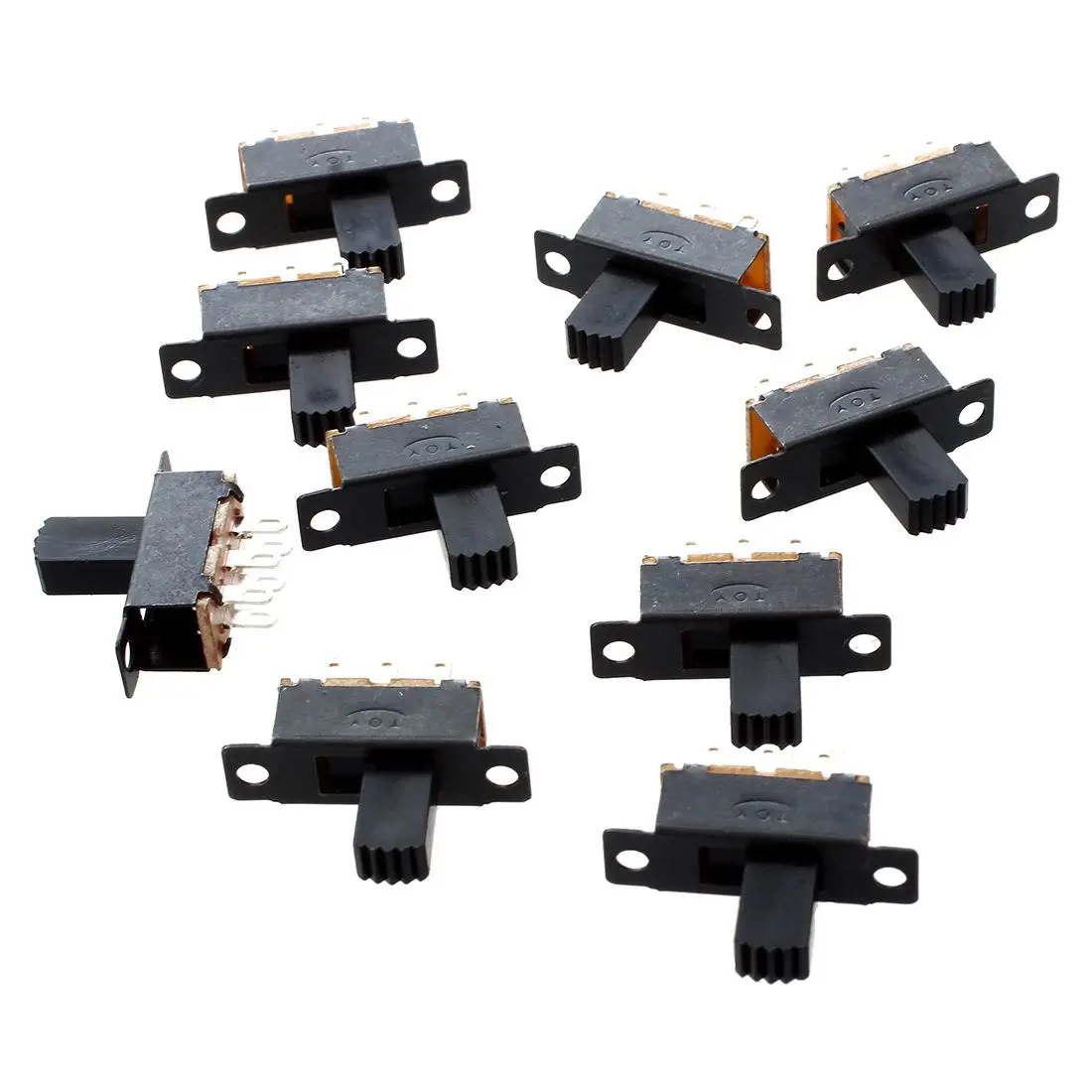 

New Hot- 10 Pcs 6 Pins 2 Positions DPDT On/On Mini Slide Switch