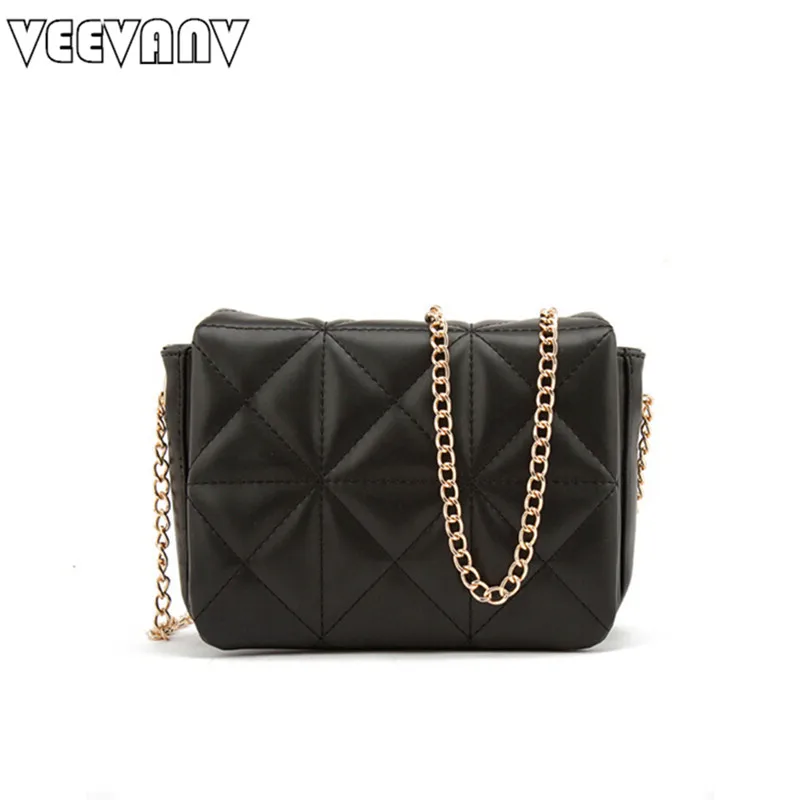 

2018 VEEVANV New High Quality Chain Bags Fashion Wome Handbags Messenger Bags Small Crossbody Purse Ladies Leather Shoulder Bags