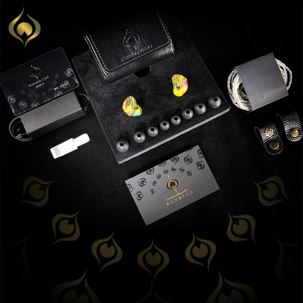 Peacockaudio P1 7 мм полночастотные красочные динамические наушники в ухо HIFI наушники гарнитура ручной сменный Bluetooth кабель