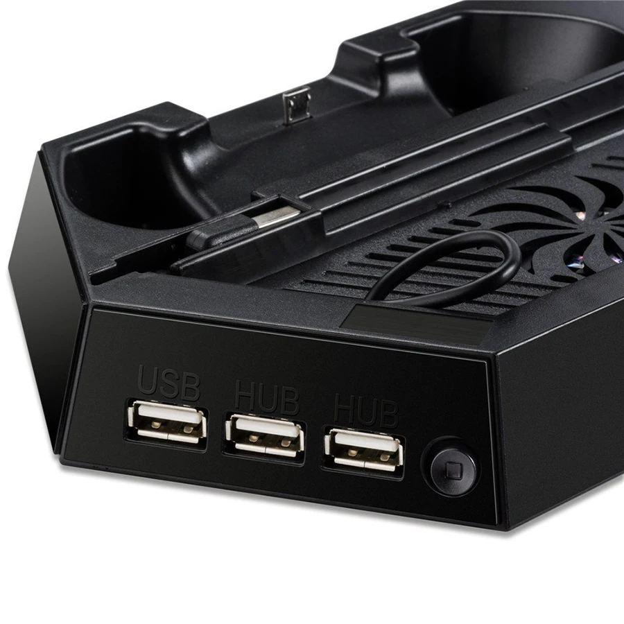  PS4 Mutilfunctional Vertical Cooling Stand Cooler Fan Dual Joystick/Controller/Joypad USB Charger f