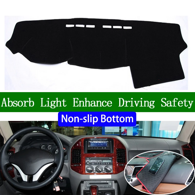 Противоскользящая Нижняя крышка приборной панели для Mitsubishi Pajero Montero 2000 2001-2006
