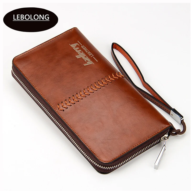 

Male PU Leather Purse Men's Clutch Wallets Handy Bags Business Wallets Multifunction Men Notecase Coin Case Vintage Long bag