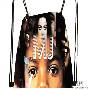 

Custom Michael Jackson Drawstring Backpack Bag Cute Daypack Kids Satchel (Black Back) 31x40cm#180612-02-28