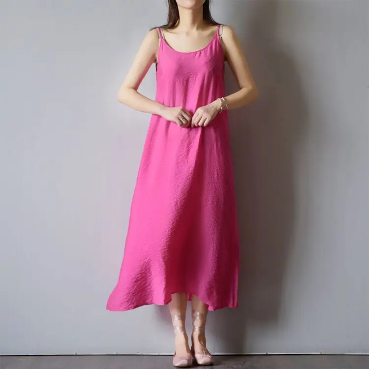 SCUWLINEN Vestidos, летнее платье, одноцветное, много цветов, натуральный шелк, хлопок, слипы, платья размера плюс, сексуальное, базовое, Пляжное Платье S200