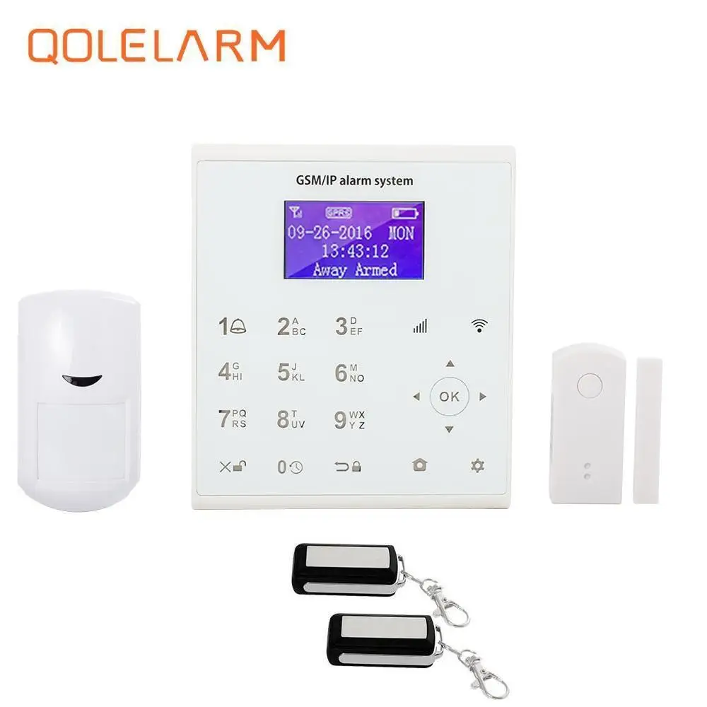 

Free shipping Wireless SIM card GPRS 2.4G wifi GSM alarm system home security Android/IOS APP control