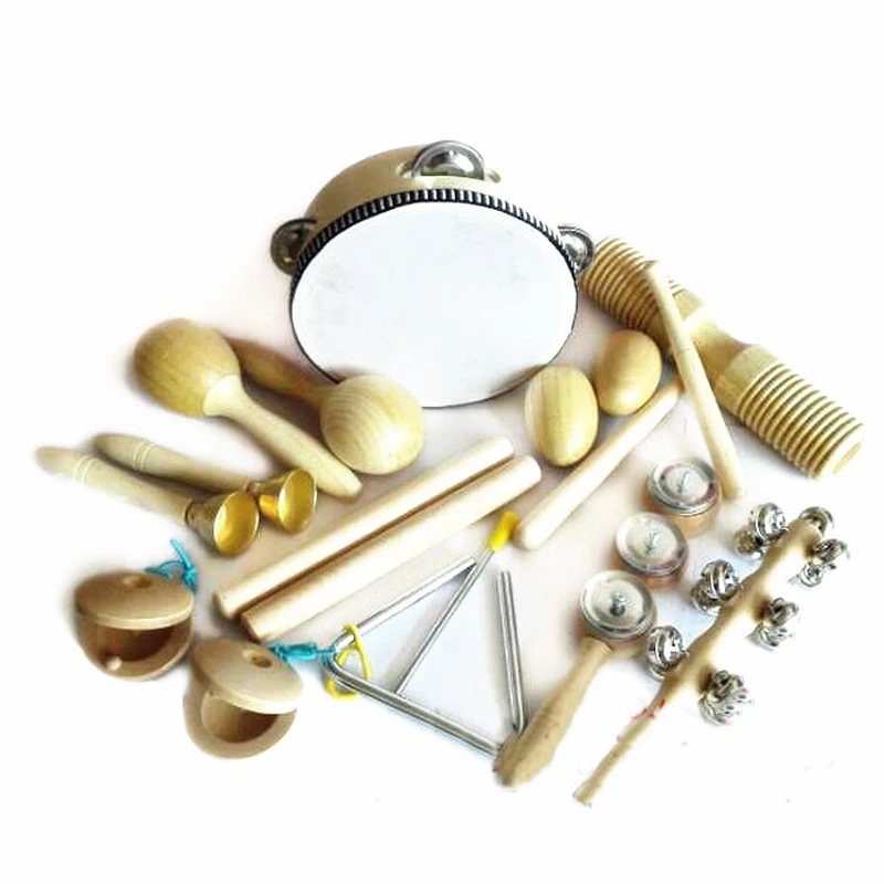 

10 Types Kids Instruments Kit Children PreschooPercussion Musical Toy Instruments Set