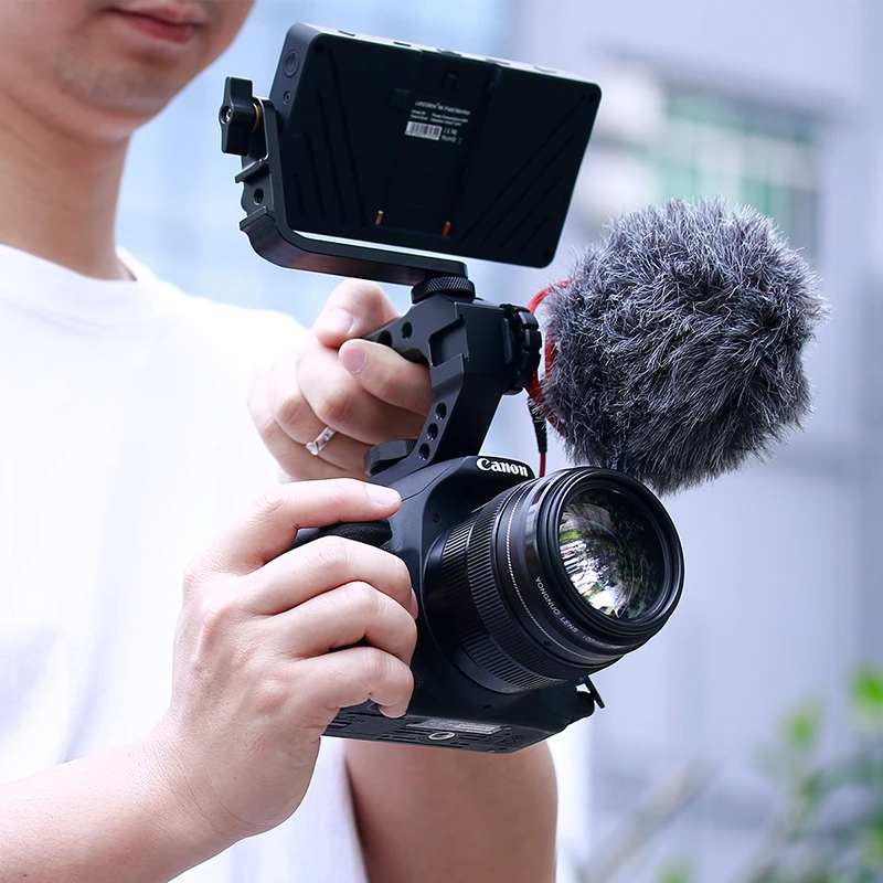 DSLR 카메라 탑 핸들 그립 콜드 슈 어댑터 마운트, 핸드 헬드 스태빌라이저 리그, 마이크 LED 조명 모니터 캐논 니콘용 확장 로드