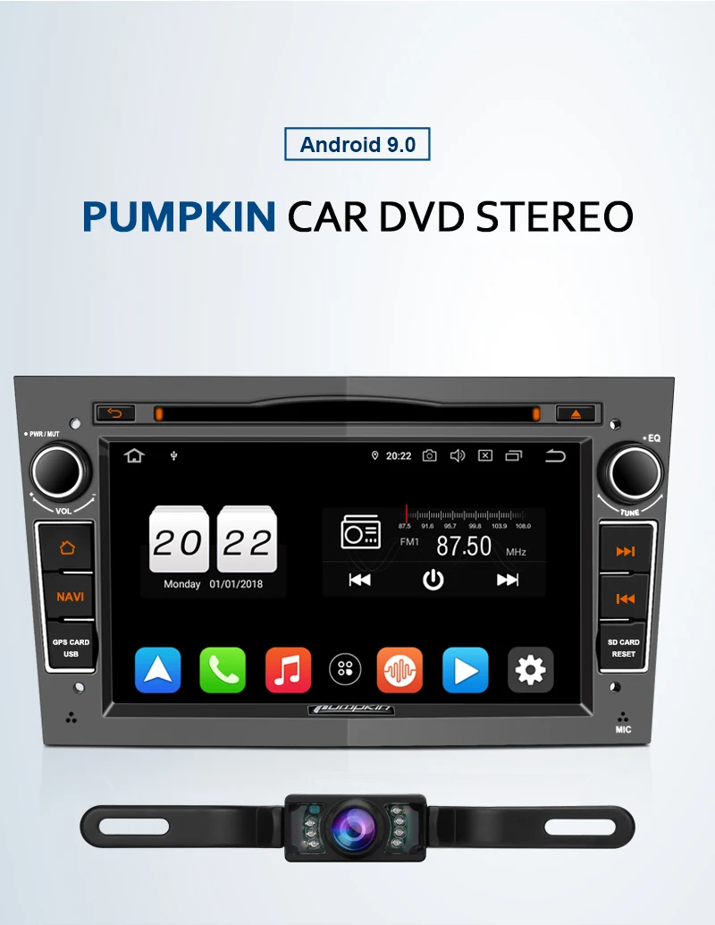 Cheap Pumpkin 2 Din 7"Android 9.0 For Opel/Corsa/Astra Car Stereo Multimedia DVD Player GPS Navigation Wifi OBD2 DAB+FM Radio Headunit 0