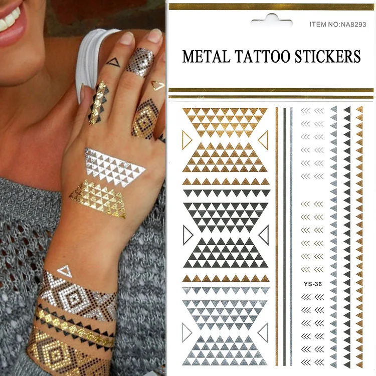 Fashionable 1pcs Lot Gold Harajuku Tattoo Small Hand Tattoo Fashionable 1pcs Lot Gold Harajuku Tattoo Small Hand Tattoo