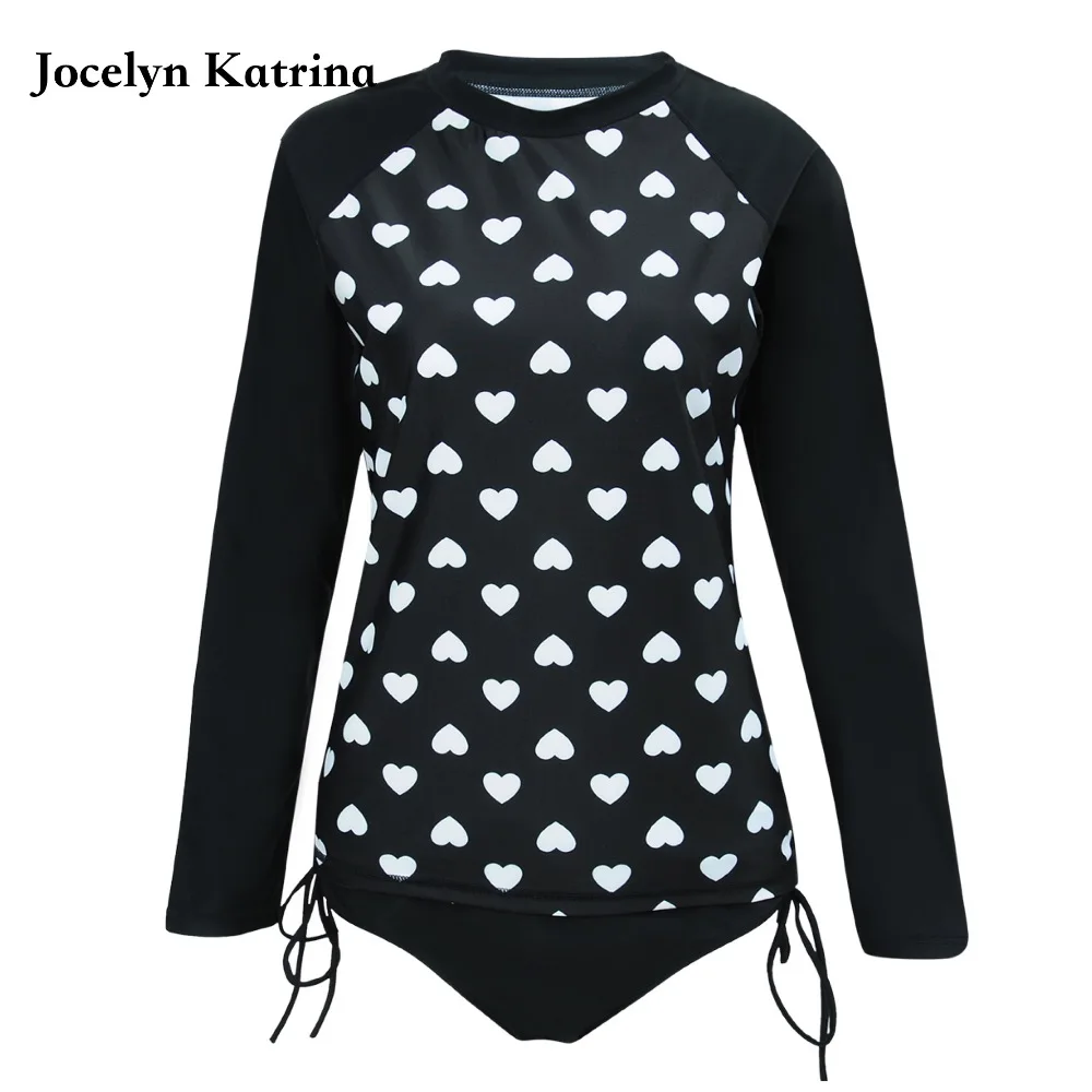 Hot Sale Two Pieces Swimwear Women Print Floral Long Sleeves Swimsuit