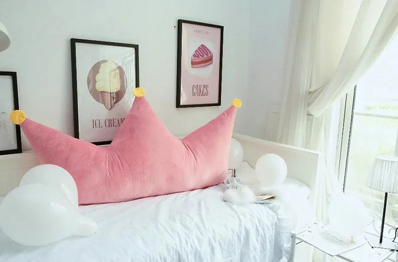 Coroa de Travesseiro de Pelúcia Almofada de Pelúcia Brinquedos de Pelúcia Presente de Aniversário Coroa Toy Kids Crianças Quarto Grande Almofada Boneca Ins 90 cm - 100 5 Almofadas de pelúcia