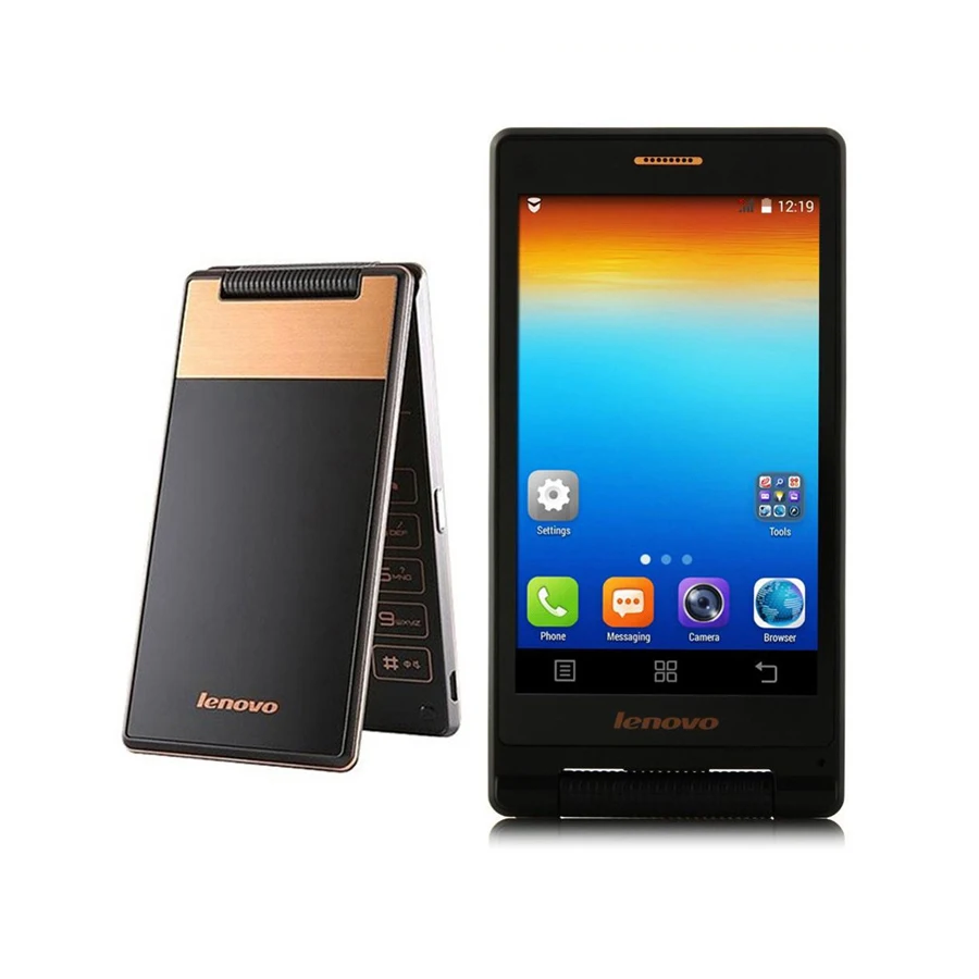 Оригинальный lenovo Android флип старый телефон A588T MTK6582 четырехъядерный смартфон 4 Гб