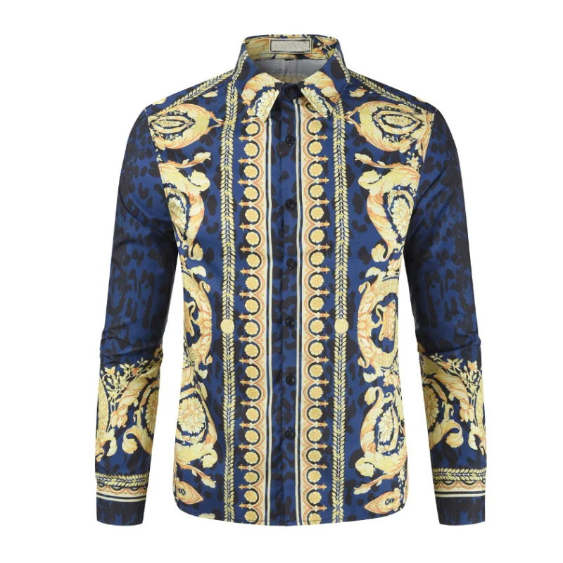 

2018 New Summer Mens Long Sleeve Beach 3D Shirts Cotton Casual Floral Shirts Regular Plus Size 3XL Mens clothing Fashion 212