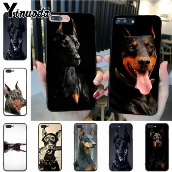 

Yinuoda Black animal Doberman Pinscher Dog Diy Colorful Printing case for Apple iPhone 8 7 6 6S Plus X XS XR XS MAX 5 SE 5C case