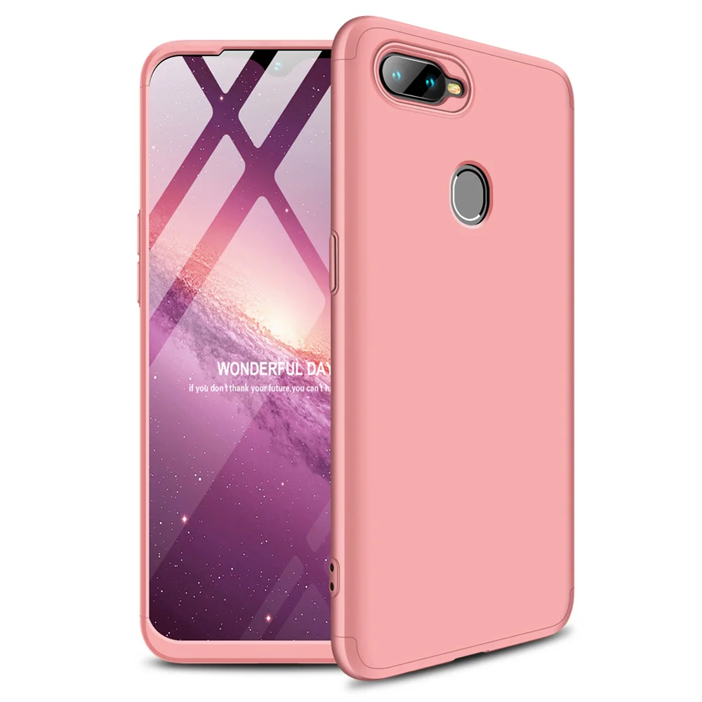 

For OPPO A7 AX7 Case 3in1 Full Protective Armor Case With Tempered Glass Screen Protector Anti Shock Back Cover For OPPO AX7 A 7
