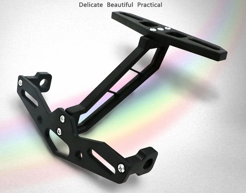 Universal Motorcycle Motorbike Adjustable Angle Aluminum License Number Plate Holder