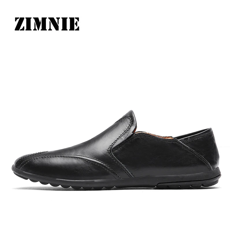 ZIMNIE/Мужская обувь; удобные мужские кожаные туфли; повседневная обувь для вождения; Мужская обувь без застежки; zapatos hombre; размеры 38-46