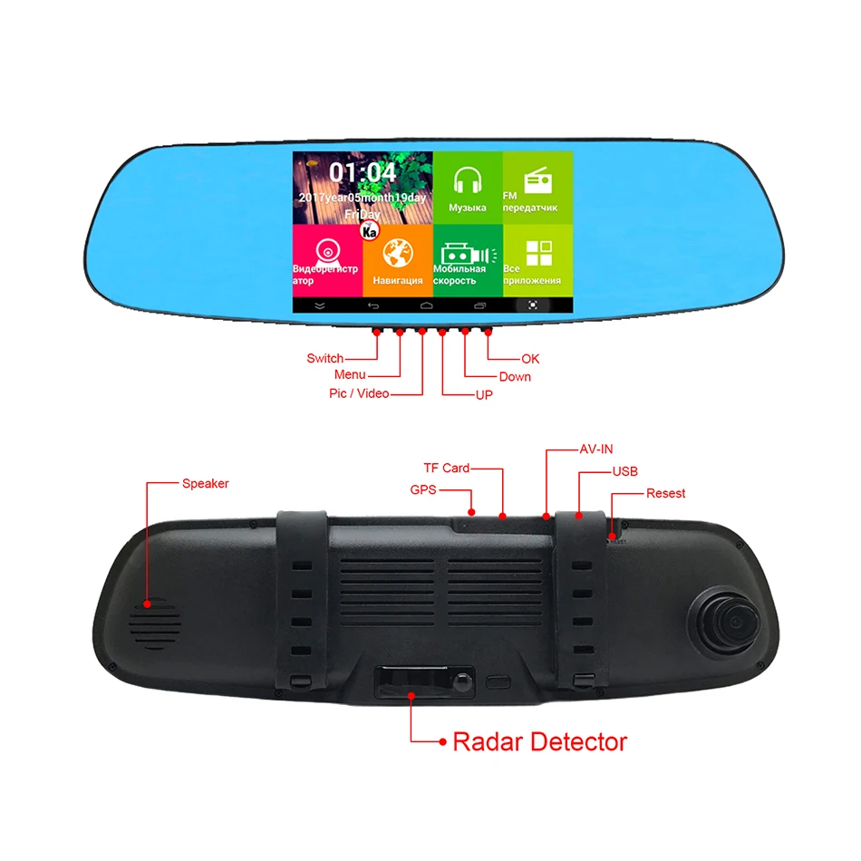 3 в 1 зеркало заднего вида Автомобильный радар-детектор dvr dash Cam gps Wifi Android карта gps-навигации 8 Гб DDR парковка, видео рекордер 3 в 1 зеркало заднего вида Автомобильный радар-детектор dvr dash Cam gps Wifi Android карта gps-навигации 8 Гб DDR парковка, видео рекордер