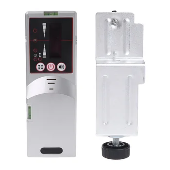 

Level Laser Detector Red Beam Light 635nm Cross Line Outdoor Receiver with Clamp