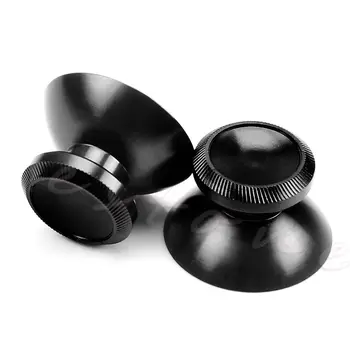 

2Pcs Aluminum Alloy Metallic Metal Analog Thumbstick for PS4 Dualshock 4 Black