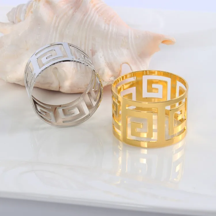 6 шт./лот Западный китайский Континентальный узор пряжка кольцо для салфеток